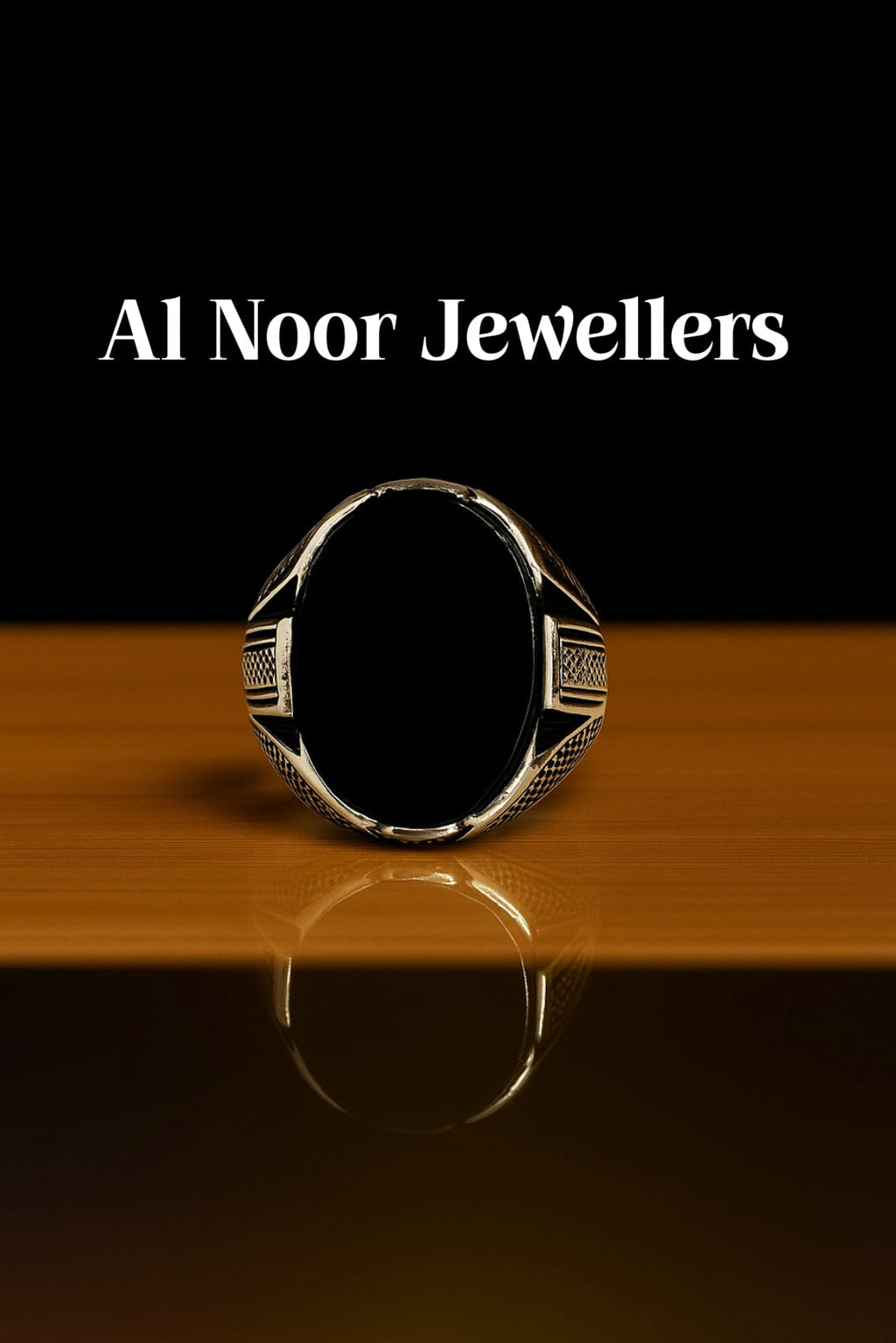 Handcrafted Black Aqeeq Ring